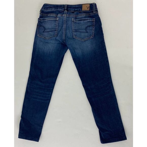 American Eagle Jeans Jegging Super Stretch Blue Jeans - Size 0 - Picture 1 of 8